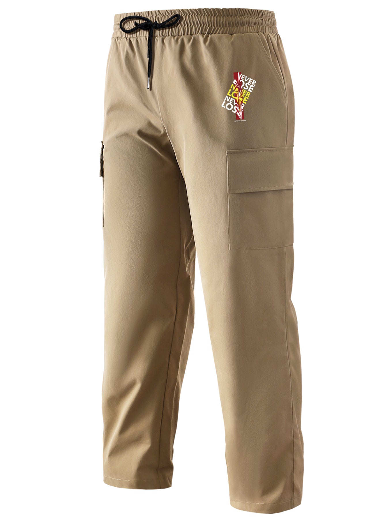 Men's Pattern Letters Print Classic Cargo Pants