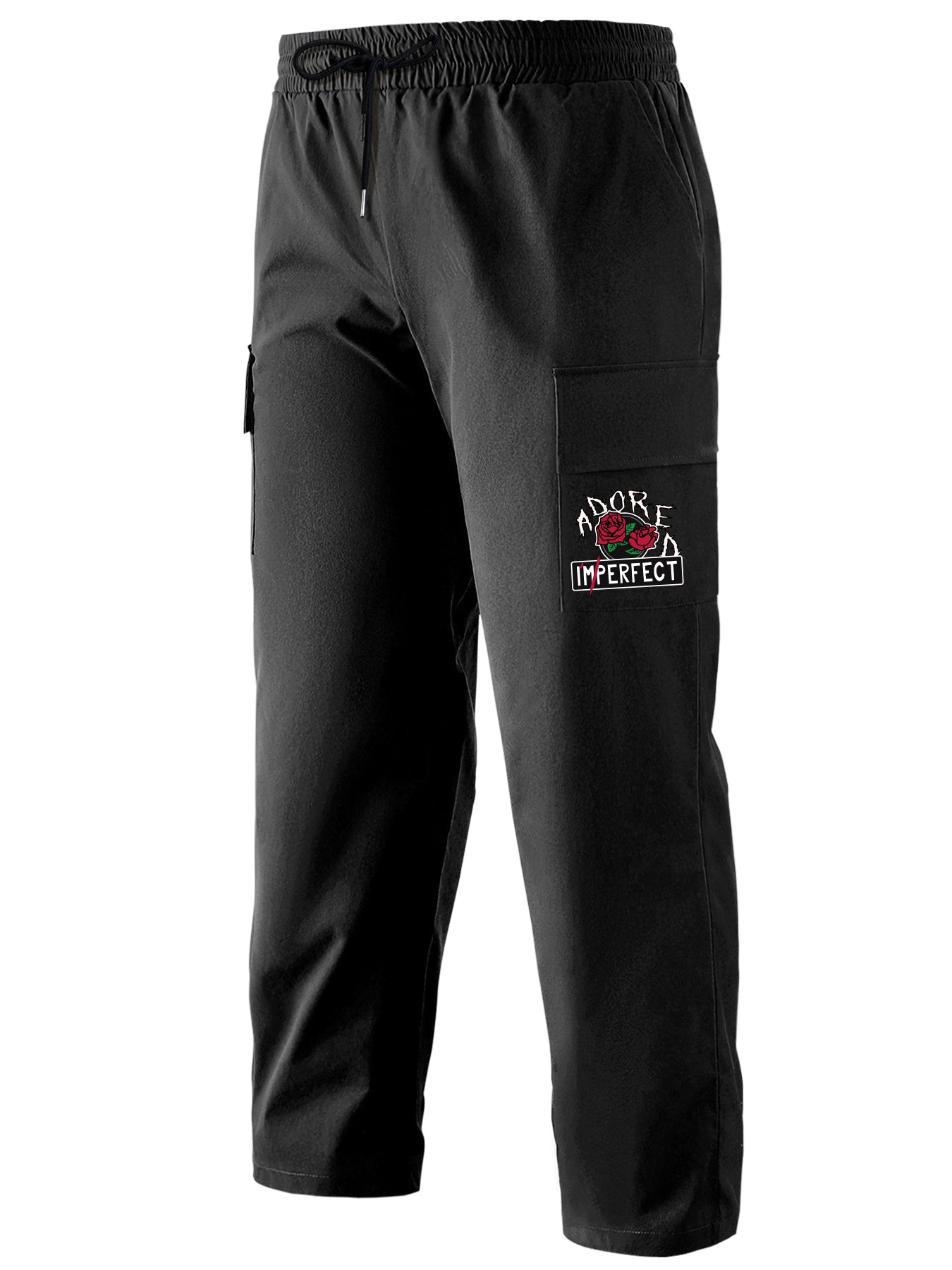 Men's Pattern Letters Print Classic Cargo Pants