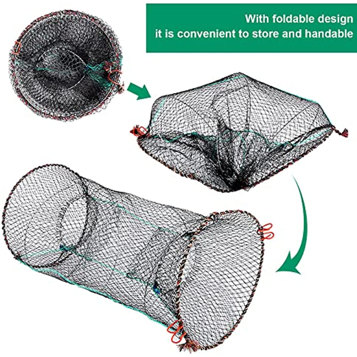 Collapsible Fishing Bait Trap for Crab Minnow Crawfish Lobster and Shrimp