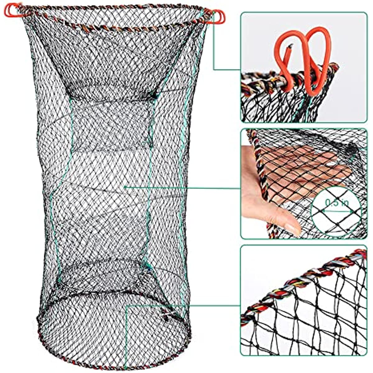 Collapsible Fishing Bait Trap for Crab Minnow Crawfish Lobster and Shrimp