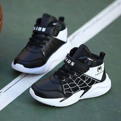 Waterproof Basketball Shoes for Boys Athletic Hook and Loop Fastener