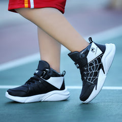 Waterproof Basketball Shoes for Boys Athletic Hook and Loop Fastener