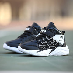 Waterproof Basketball Shoes for Boys Athletic Hook and Loop Fastener