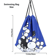 Swimming Kit with Bag Cap Goggles Earplugs Nose Clips