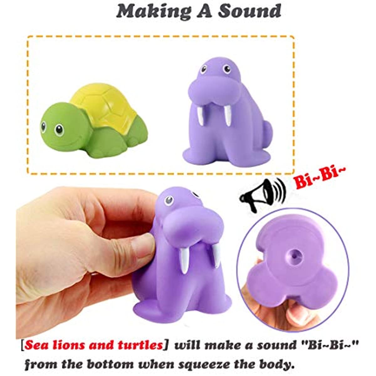 7pcs Bath Squeeze Bathtime Fun Plastic Squirter Toys for Kids
