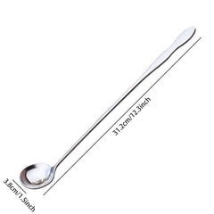 Stainless Steel Long Handle Spoon for Measuring Honey Milk Tea Powder