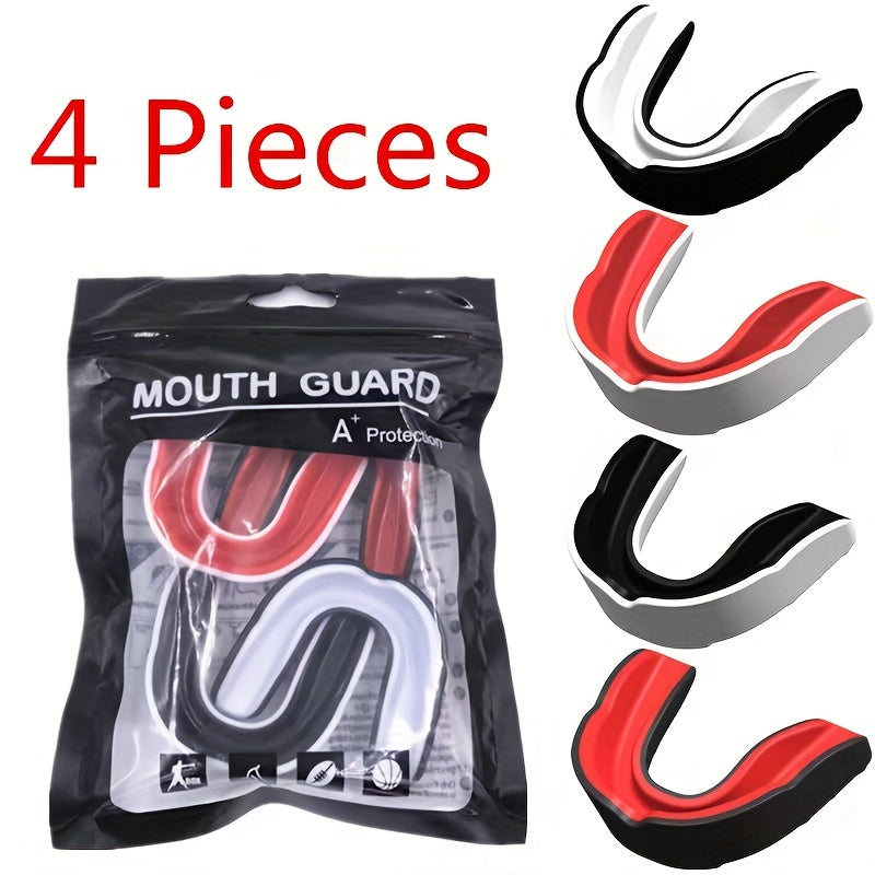 4pcs Sports Mouth Guard Ultimate Protection with Case