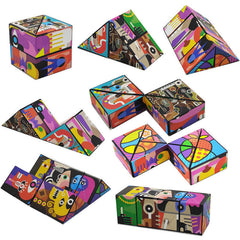3D Changeable Magic Cube Anti Stress Puzzle Cube Fidget Toy