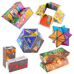 3D Changeable Magic Cube Anti Stress Puzzle Cube Fidget Toy