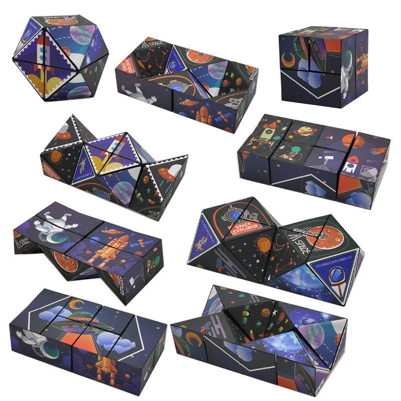 3D Changeable Magic Cube Anti Stress Puzzle Cube Fidget Toy