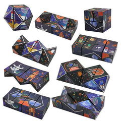 3D Changeable Magic Cube Anti Stress Puzzle Cube Fidget Toy