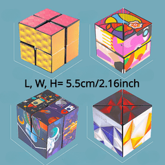 3D Changeable Magic Cube Anti Stress Puzzle Cube Fidget Toy