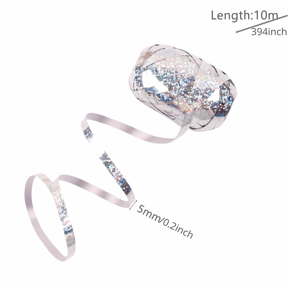 6pcs 10m 393 7in Ribbon Rose Golden Laser Tapes Birthday Wedding