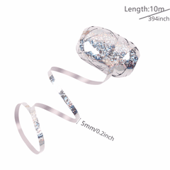 6pcs 10m 393 7in Ribbon Rose Golden Laser Tapes Birthday Wedding