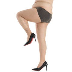 High Rise Fishnet Footed Tights with Glitter Rhinestones