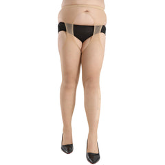 Sexy Rhinestone Cut Out Fishnet Tights
