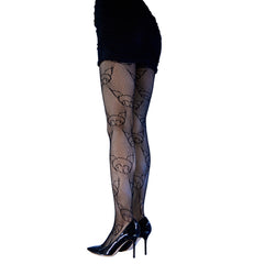 Sexy Pantyhose Animal Patterned Ultra Elastic Fishnet Footed Tights