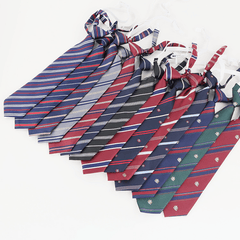 Diagonal Stripe Elastic Tie Casual Shirt Uniform Accessories For Men