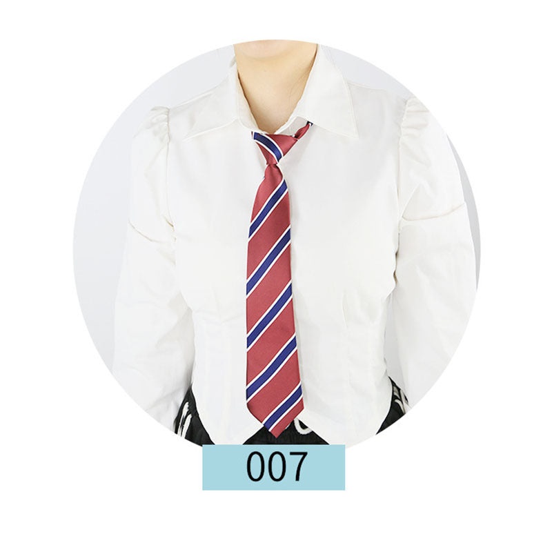 Diagonal Stripe Elastic Tie Casual Shirt Uniform Accessories For Men