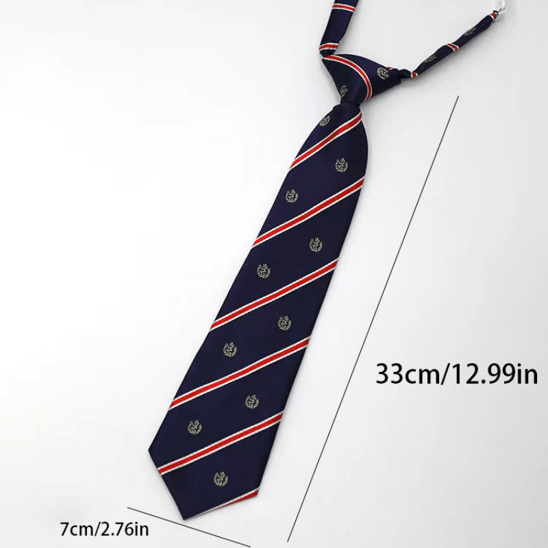 Diagonal Stripe Elastic Tie Casual Shirt Uniform Accessories For Men