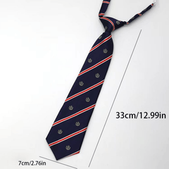 Diagonal Stripe Elastic Tie Casual Shirt Uniform Accessories For Men