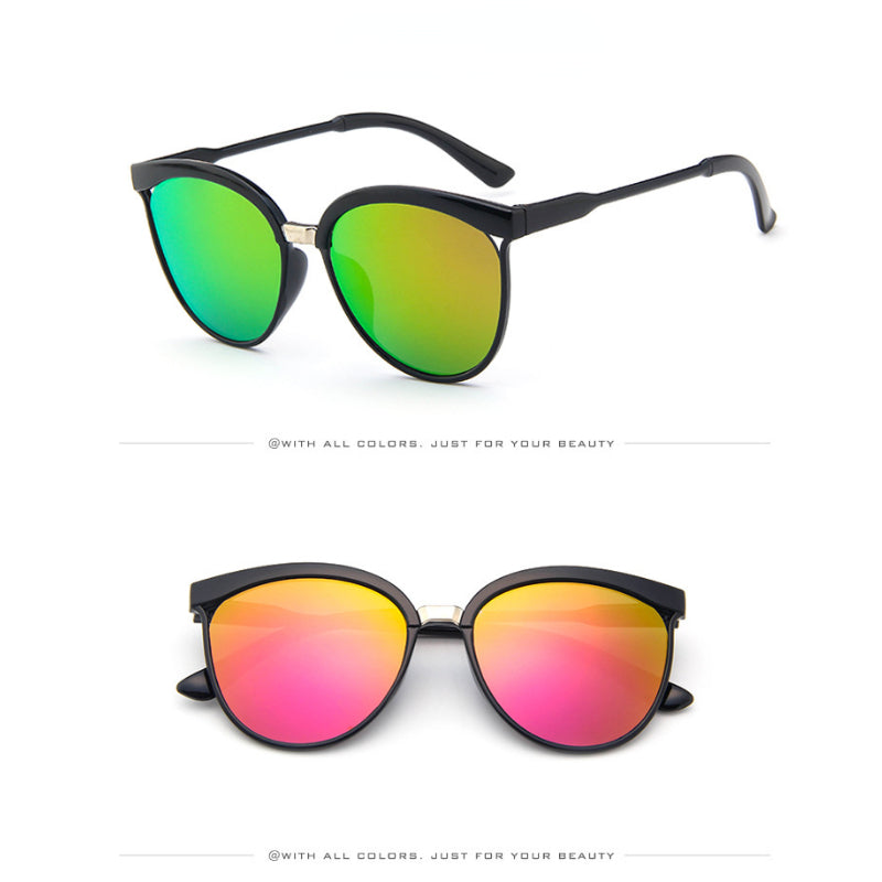 Cat Eye Driving Sunglasses Mirror Lens UV400