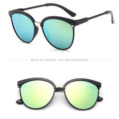 Cat Eye Driving Sunglasses Mirror Lens UV400
