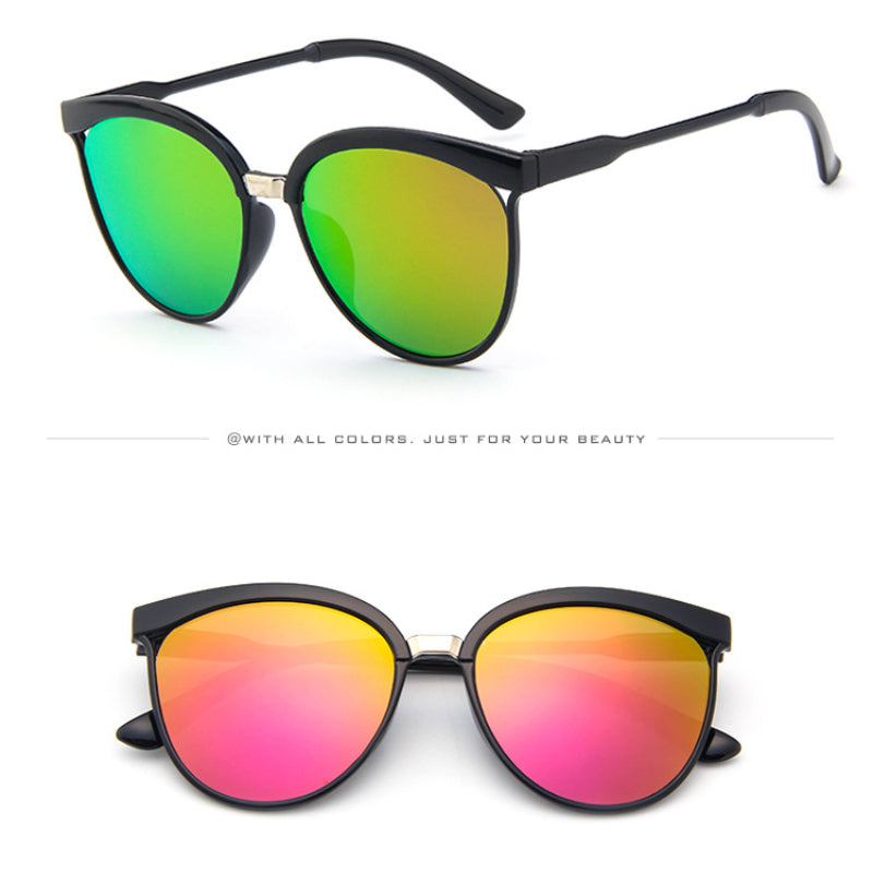 Cat Eye Driving Sunglasses Mirror Lens UV400