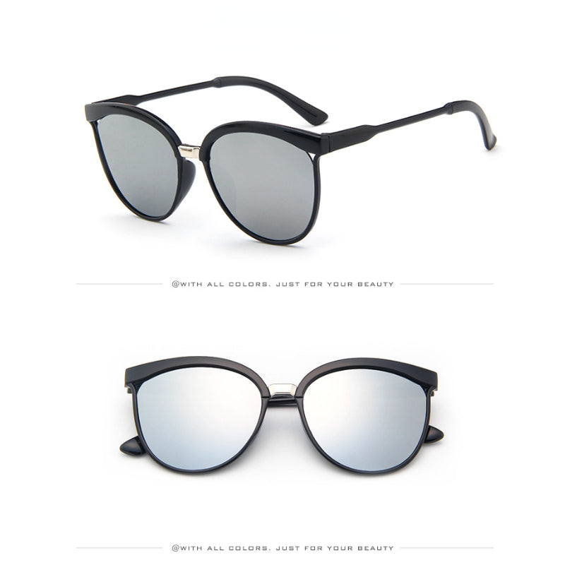 Cat Eye Driving Sunglasses Mirror Lens UV400