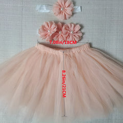 Sunflower Tutu Bow Skirt & Headdress Set for Baby Girls