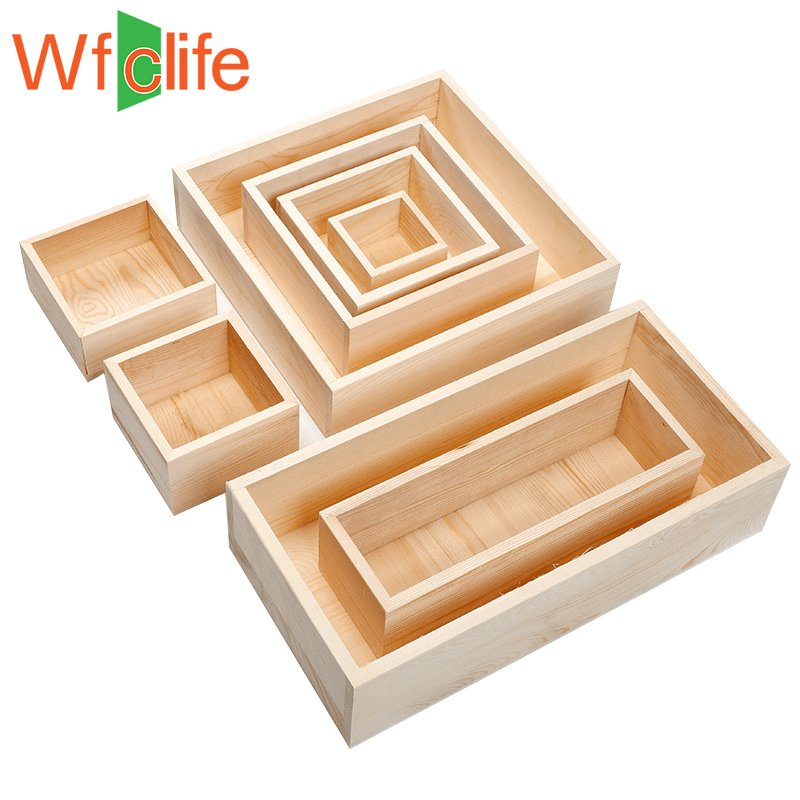 1pc Stackable Bamboo Drawer Makeup Organizer