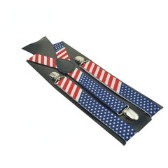 American Flag Pattern Suspenders for Men