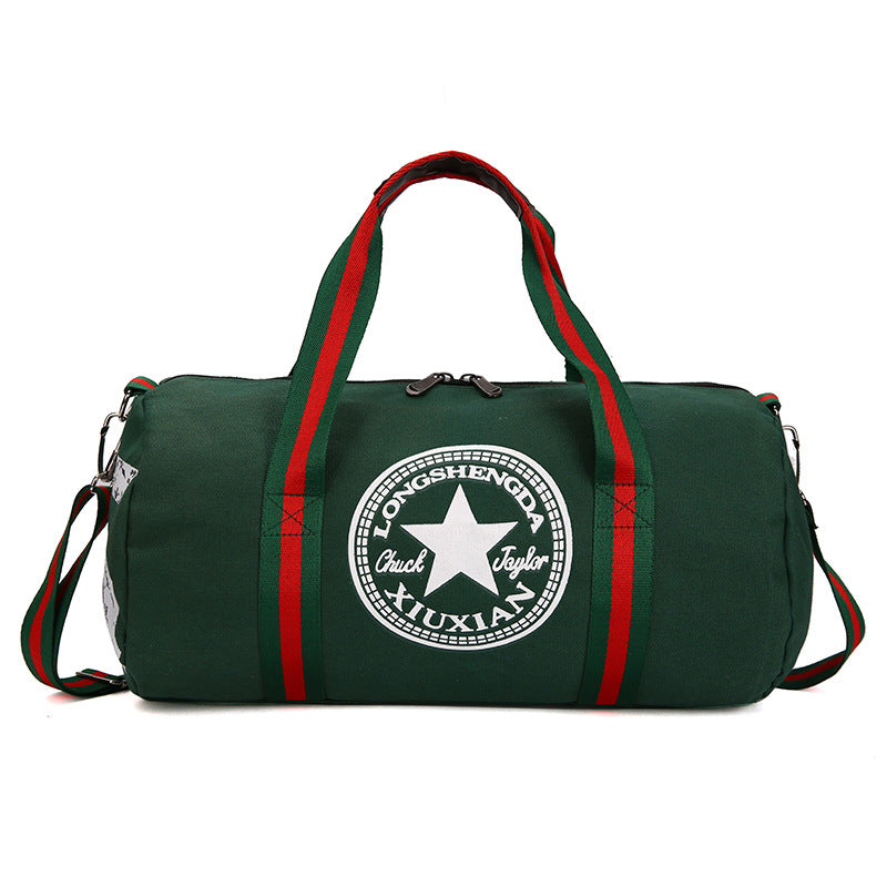 Large Capacity Cylinder Fitness Bag Portable Casual Luggage Bag