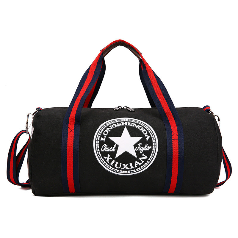 Large Capacity Cylinder Fitness Bag Portable Casual Luggage Bag