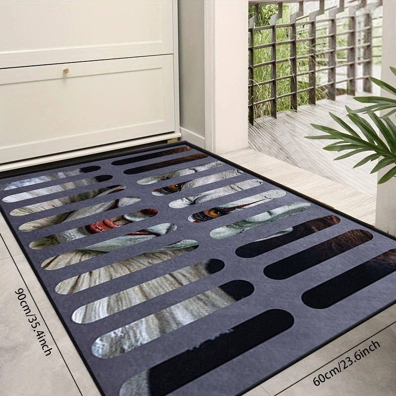 Scary Clown Pattern Floor Mat Non Slip Indoor Carpet Decor