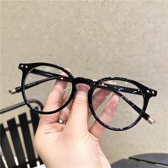 Retro Round Tortoiseshell Clear Lens Glasses