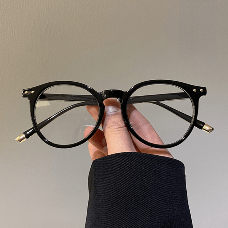 Retro Round Tortoiseshell Clear Lens Glasses