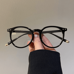 Retro Round Tortoiseshell Clear Lens Glasses