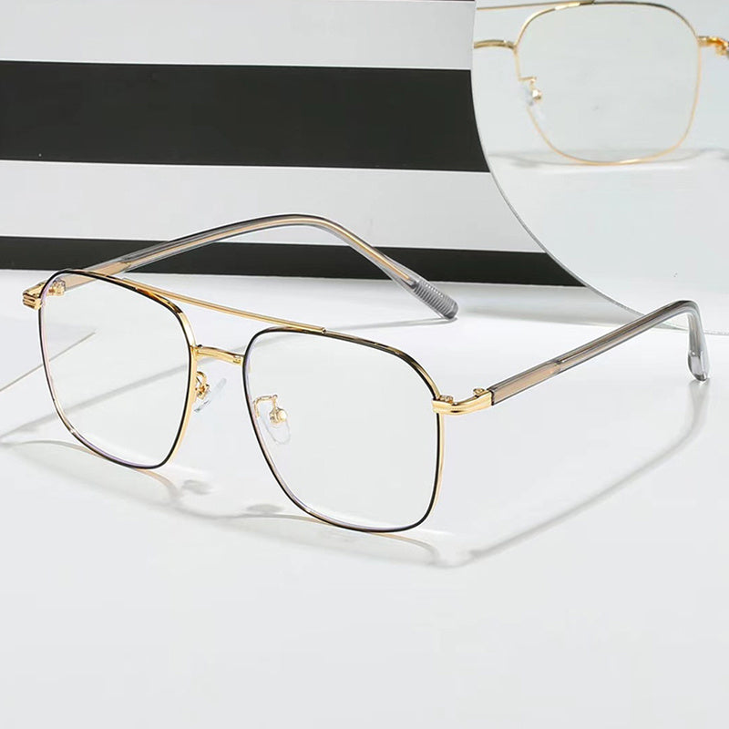 Light Blocking Glasses Retro Top Bar Clear Lens Computer Glasses