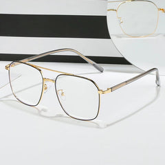 Light Blocking Glasses Retro Top Bar Clear Lens Computer Glasses