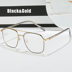 Light Blocking Glasses Retro Top Bar Clear Lens Computer Glasses