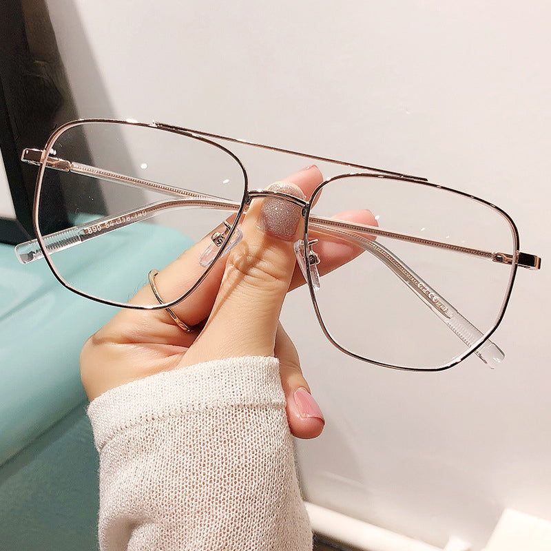 Light Blocking Glasses Retro Top Bar Clear Lens Computer Glasses