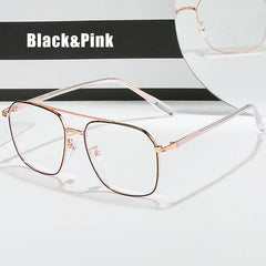 Light Blocking Glasses Retro Top Bar Clear Lens Computer Glasses