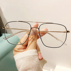 Light Blocking Glasses Retro Top Bar Clear Lens Computer Glasses