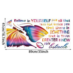 Butterfly Wall Sticker Kids Bedroom Decor Self Adhesive PVC Motivational