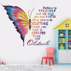 Butterfly Wall Sticker Kids Bedroom Decor Self Adhesive PVC Motivational