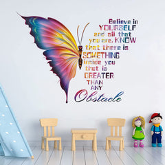 Butterfly Wall Sticker Kids Bedroom Decor Self Adhesive PVC Motivational