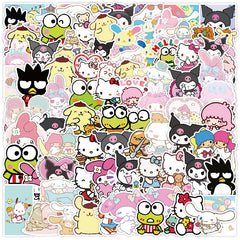 100 Cartoon Doodle Stickers For Notebook Phone Cup Waterproof