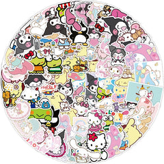 100 Cartoon Doodle Stickers For Notebook Phone Cup Waterproof