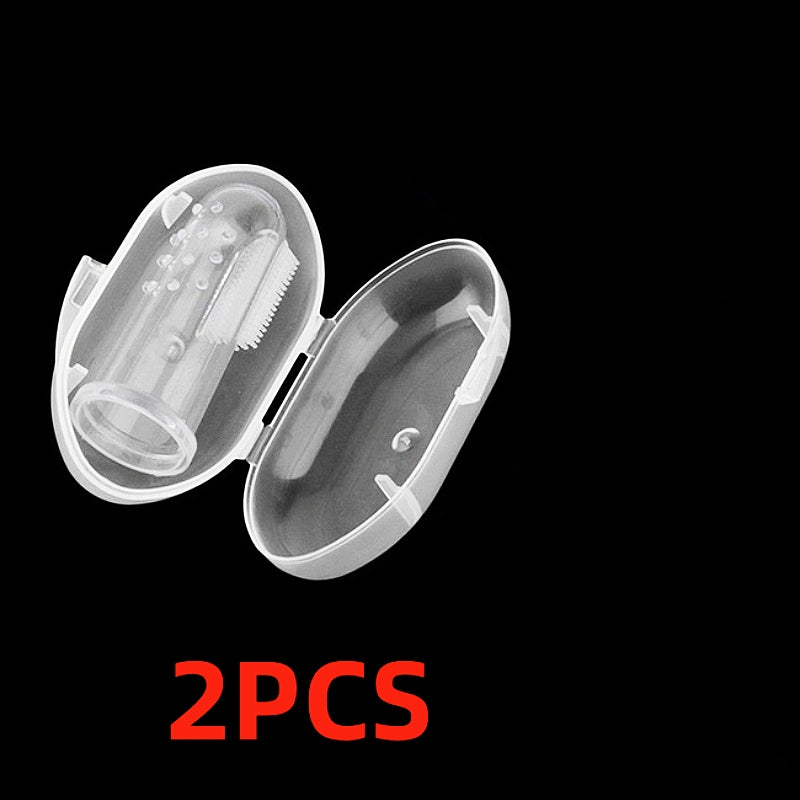 Pet Silicone Fingertip Toothbrushes 2 Boxes for Dogs and Cats